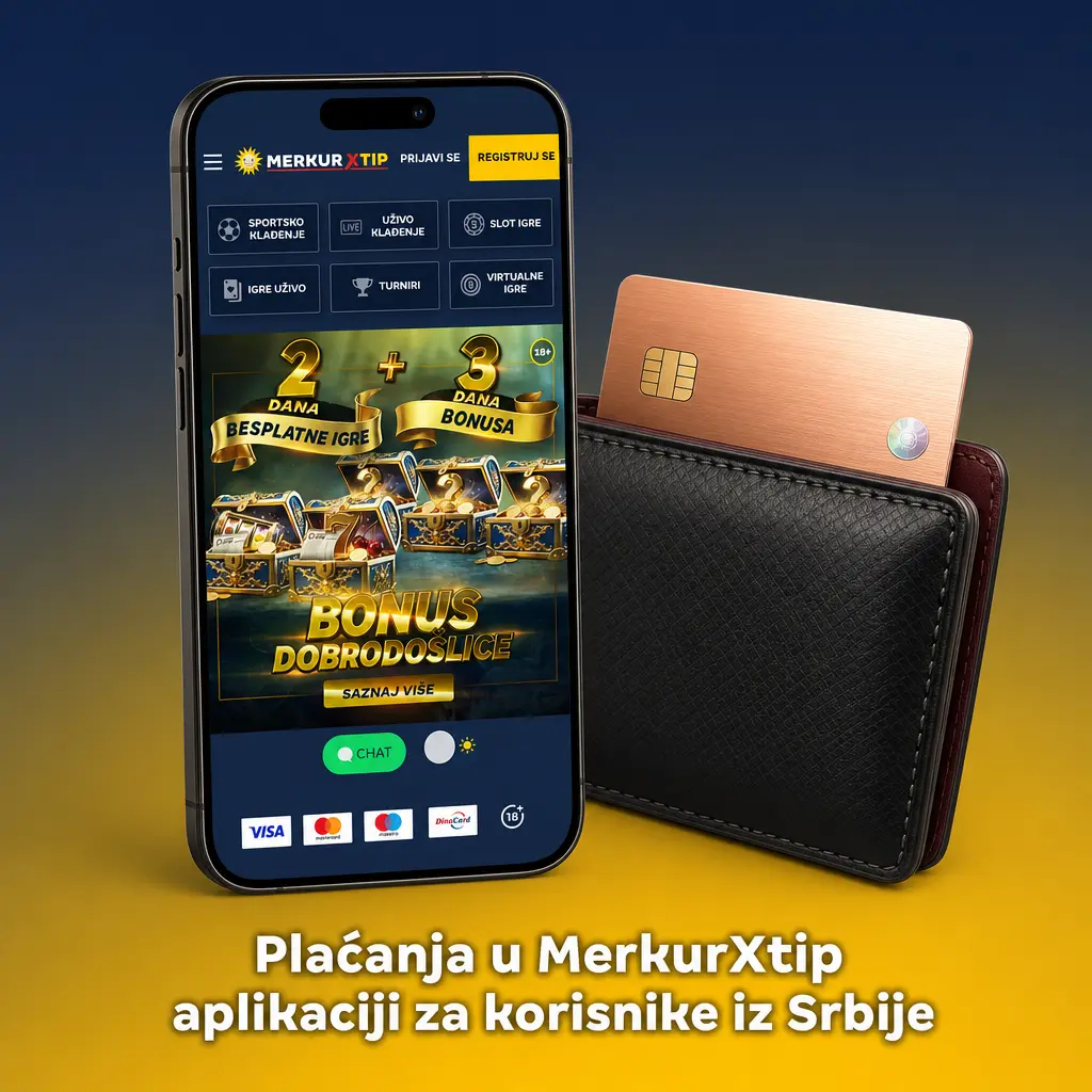 Plaćanja u MerkurXtip aplikaciji za korisnike iz Srbije: VISA, Mastercard, DinaCard i ALLSECURE, uplate u RSD valuti